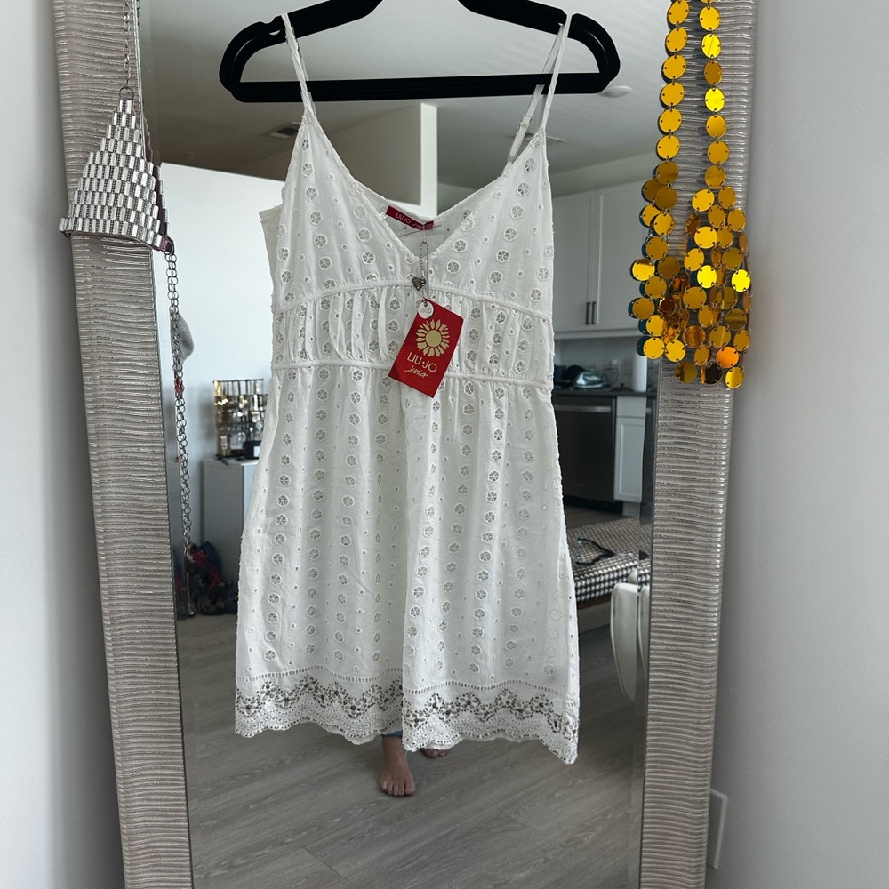 Liu Jo White Lace Mini Dress